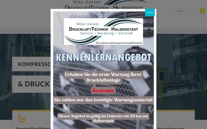 Skærmbillede af drucklufttechnik-halberstadt.de