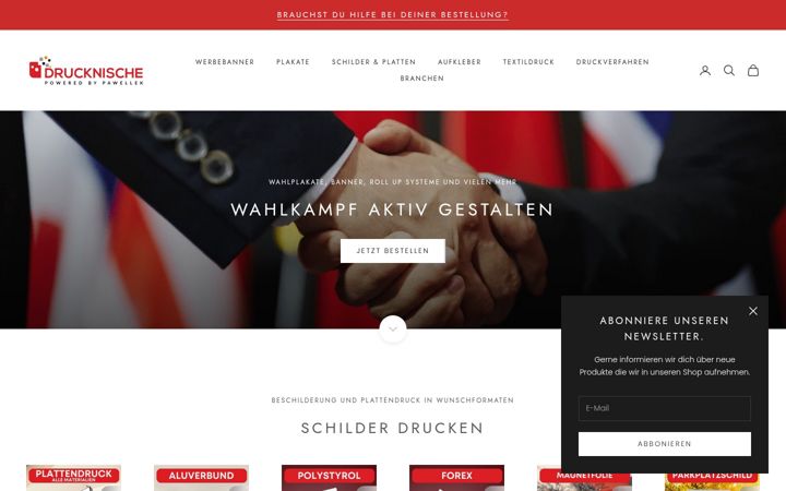 Ekrano kopija drucknische.de