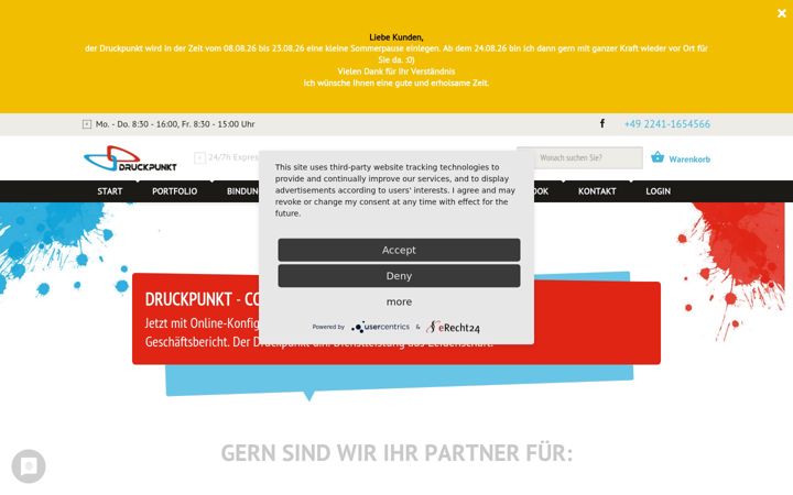 Captura de pantalla de druckpunkt-on.net