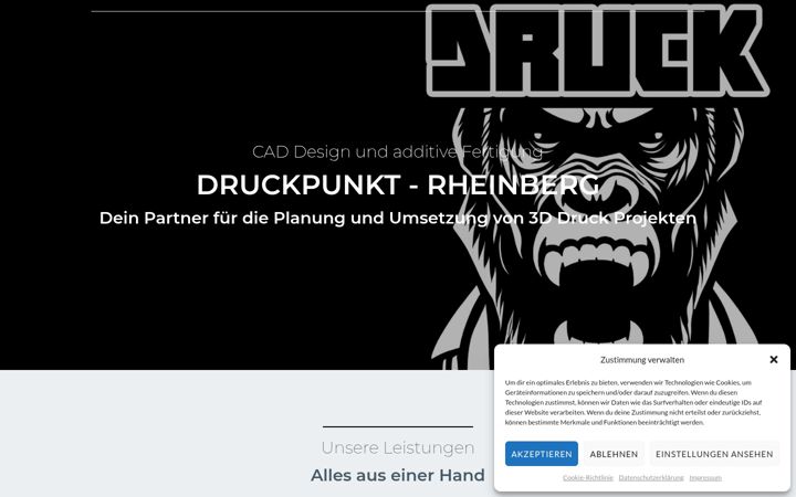 Screenshot of druckpunkt-rheinberg.de