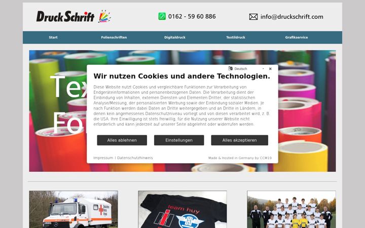 Screenshot of druckschrift.com