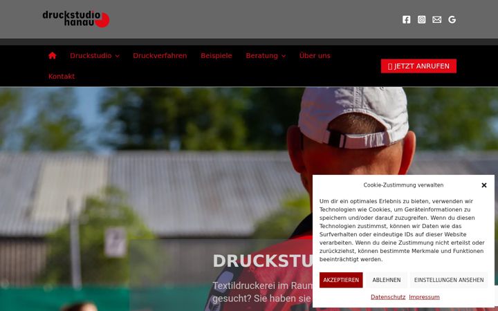 Captură de ecran a druckstudio-hanau.de