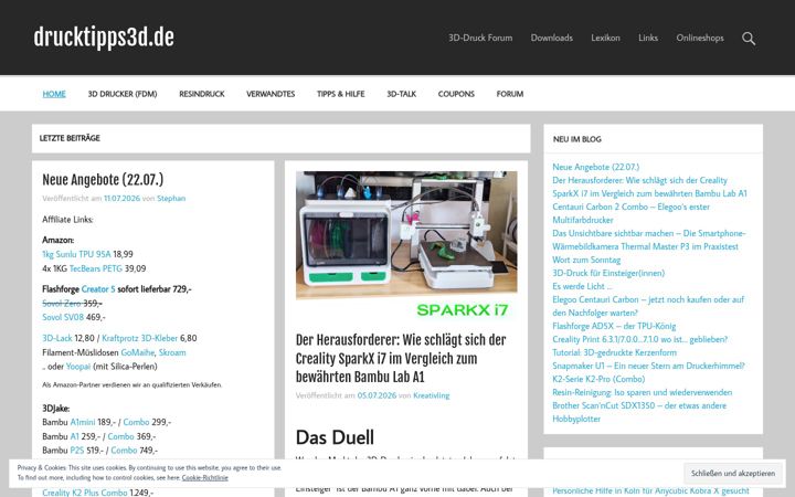 Screenshot of drucktipps3d.de