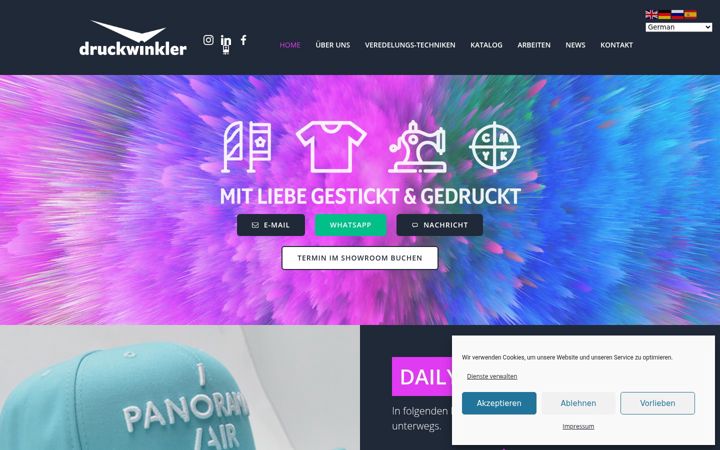 Snimka zaslona za druckwinkler.de