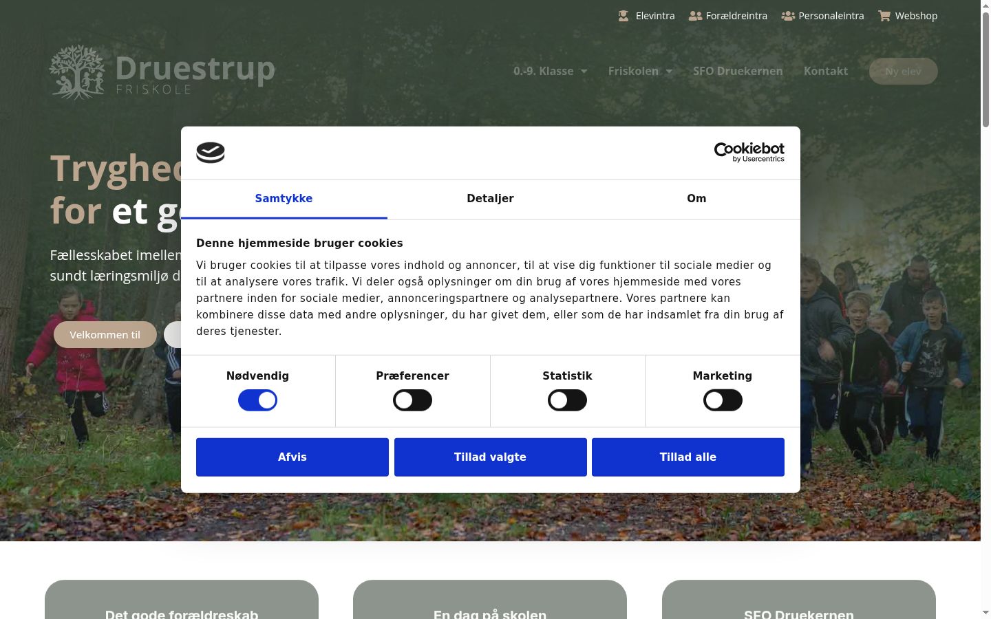 Capture d'écran de la bannière de consentement affichée avant toute interaction