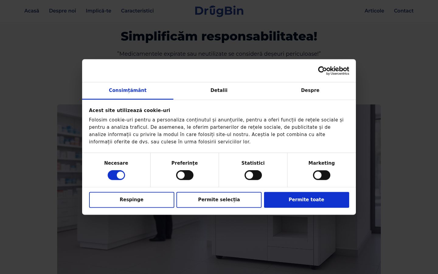 Zrzut ekranu banera zgody wyświetlanego przed jakąkolwiek interakcją