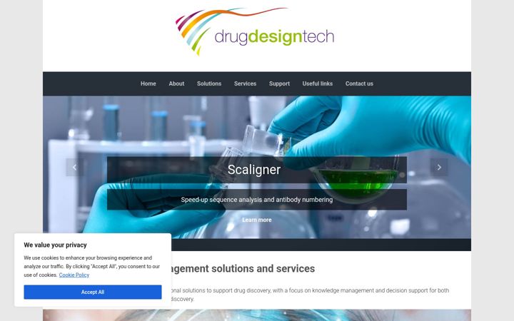 Screenshot of drugdesigntech.com