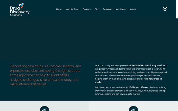 Skærmbillede af drugdiscoverysolutions.co.uk