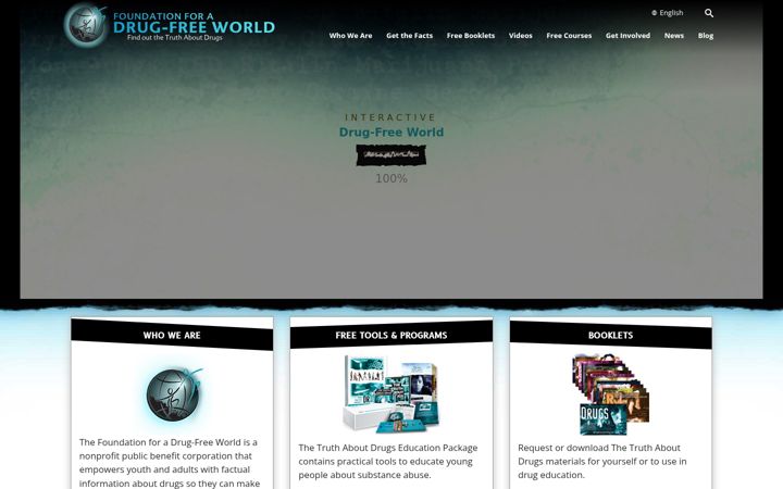 Screenshot of drugfreeworld.org