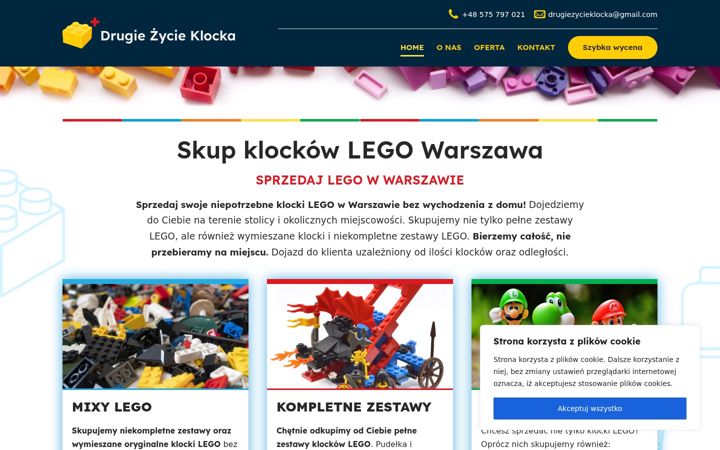 Posnetek zaslona drugiezycieklocka.pl