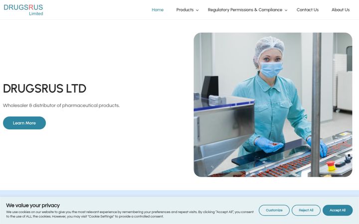 Skærmbillede af drugsrus.co.uk