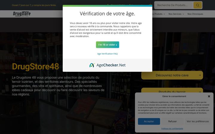 Screenshot of drugstore48.fr