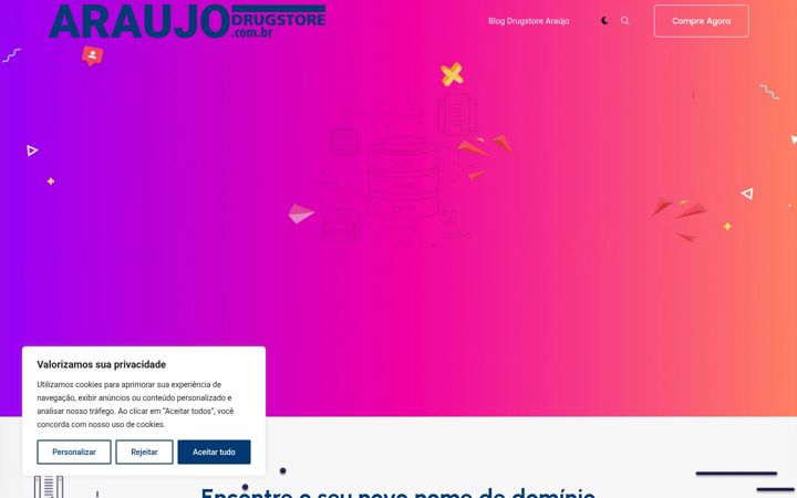 Snímek obrazovky drugstorearaujo.com.br