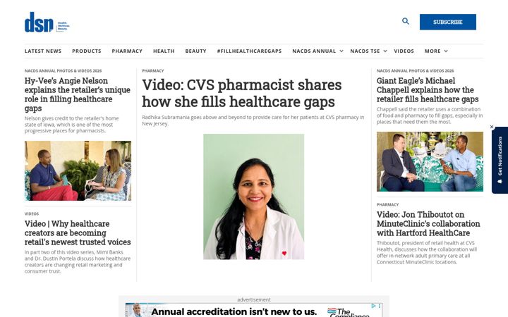 Screenshot of drugstorenews.com