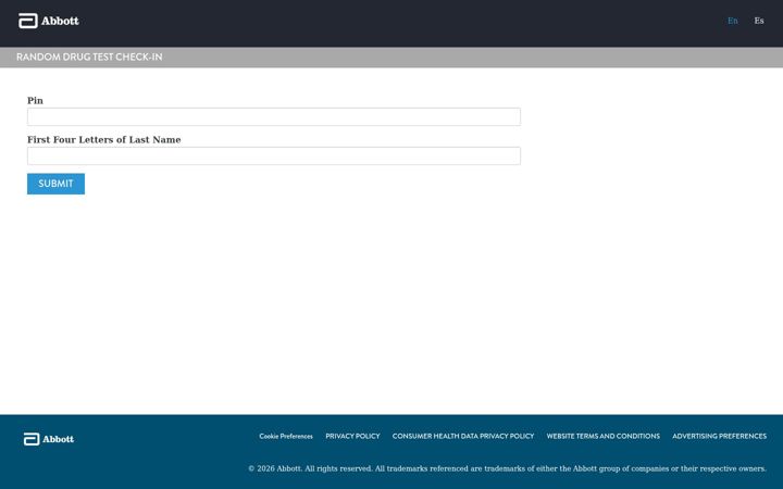 Screenshot of drugtestcheck.com