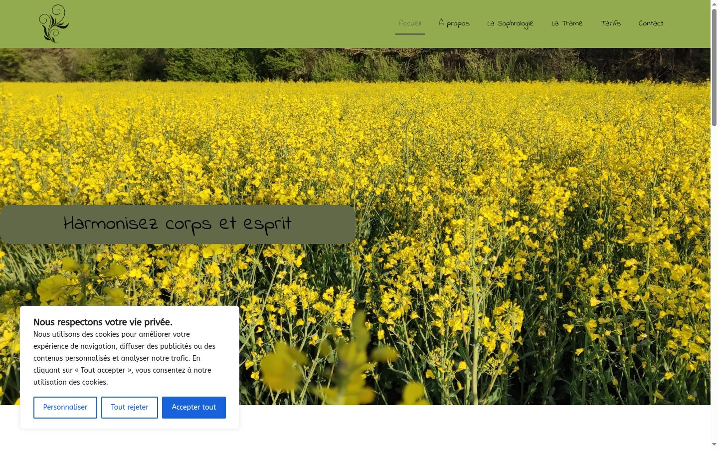 Screenshot tal-banner tal-kunsens muri qabel kwalunkwe interazzjoni