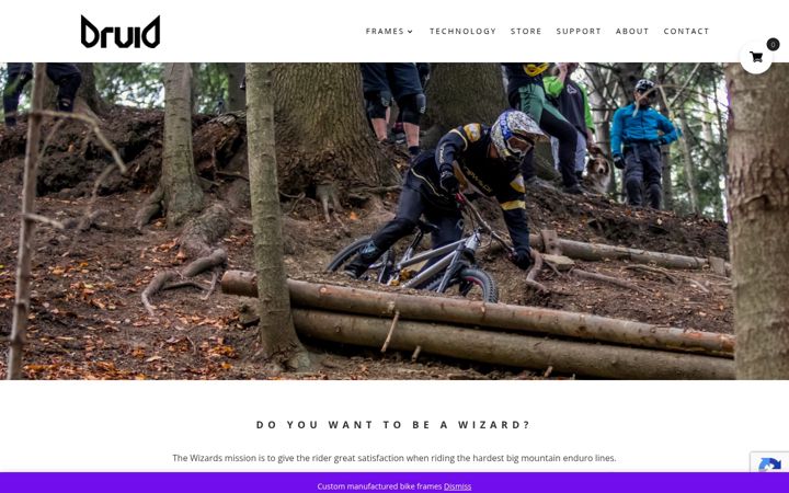 Screenshot of druidbicycles.com