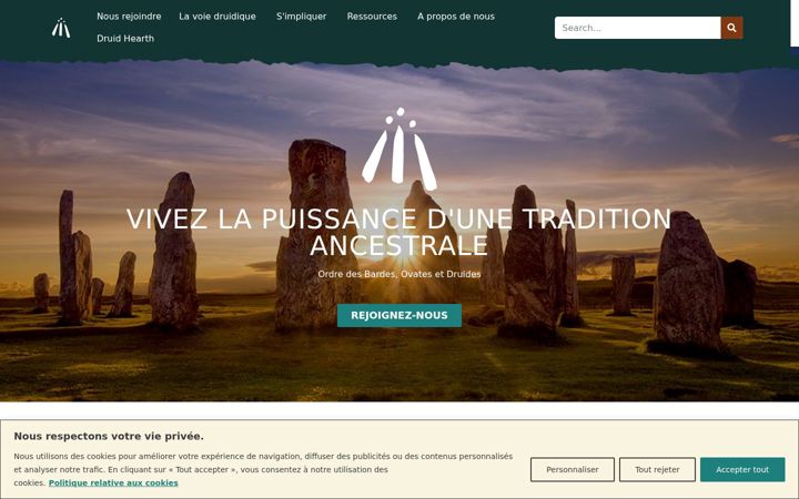 Screenshot of druidry.fr