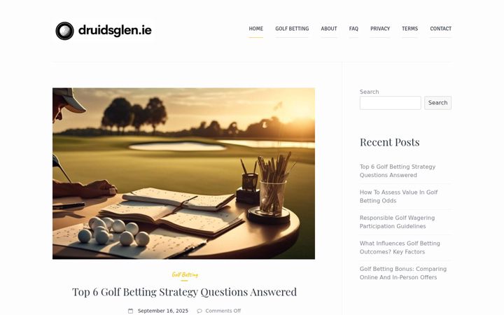 Ekraanipilt saidist druidsglen.ie
