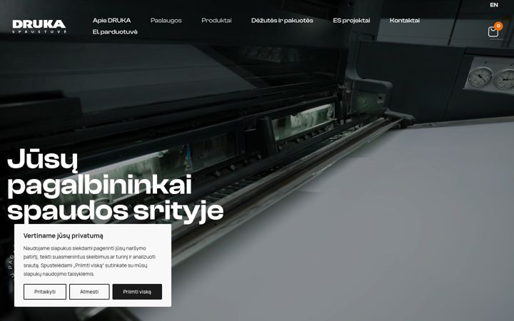 Snímek obrazovky druka.lt