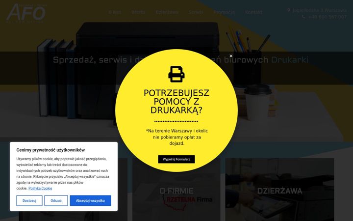 Posnetek zaslona drukarki-kserokopiarki.pl