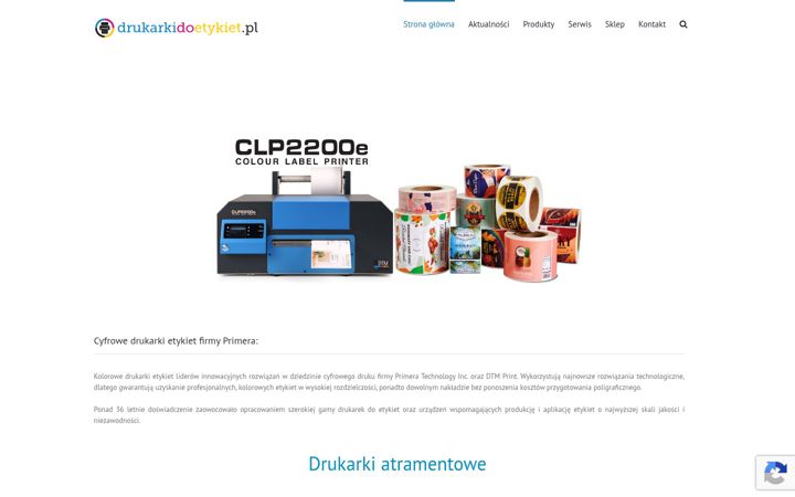 Posnetek zaslona drukarkidoetykiet.pl