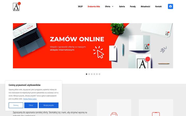 Posnetek zaslona drukarnia-bialystok.pl
