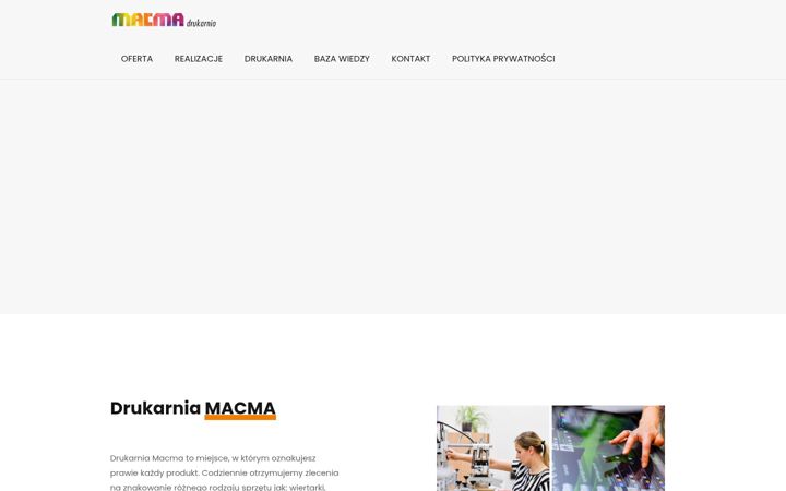 Captura de ecrã de drukarniamacma.pl