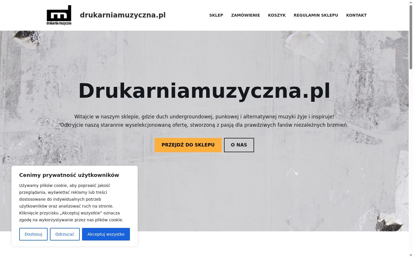 Posnetek zaslona pasice za privolitev, prikazane pred kakršno koli interakcijo