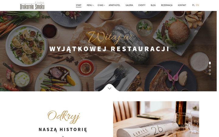 Kuvakaappaus sivustosta drukarniasmakucristina.pl
