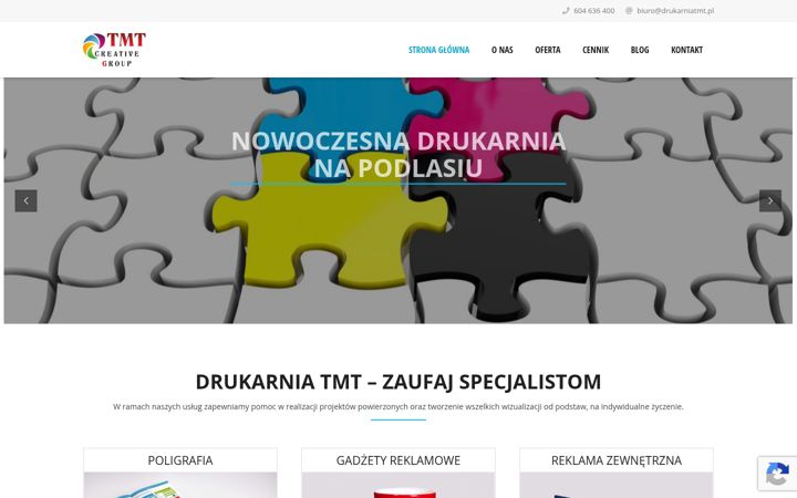 Kuvakaappaus sivustosta drukarniatmt.pl