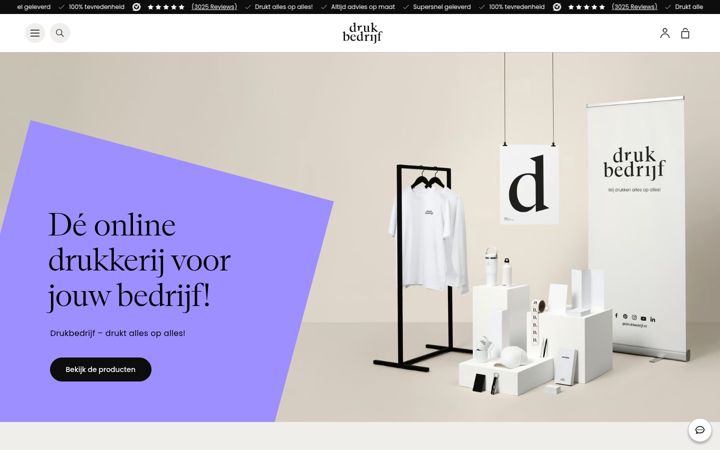 Screenshot di drukbedrijf.nl