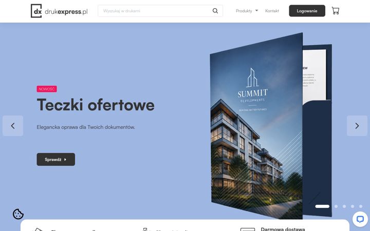 Kuvakaappaus sivustosta drukexpress.pl