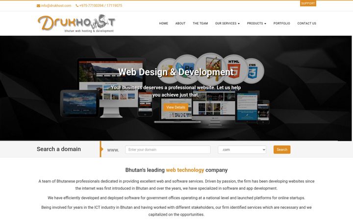 Snímek obrazovky drukhost.com