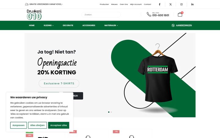 Screenshot di drukkerij010.nl