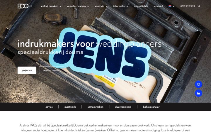 Screenshot di drukkerijdouma.nl