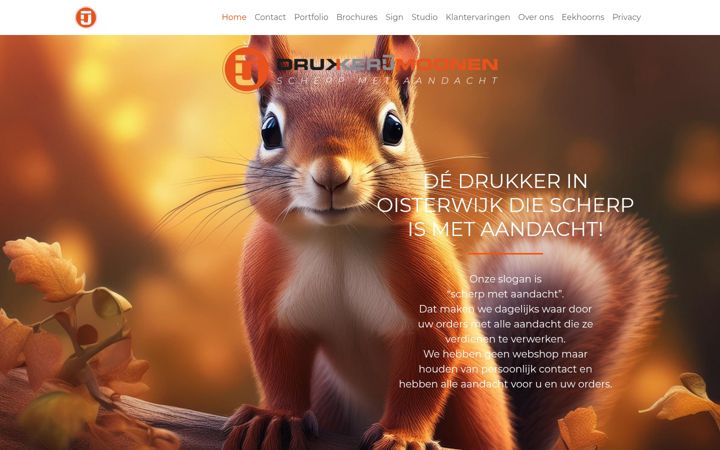 Screenshot di drukkerijmoonen.nl