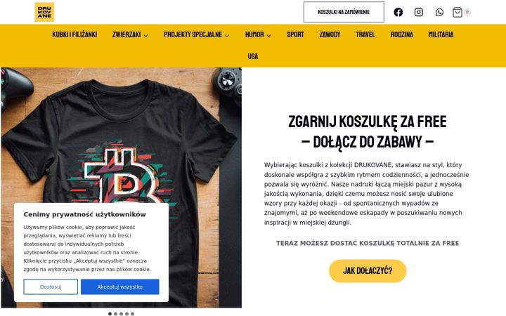 Kuvakaappaus sivustosta drukovane.pl