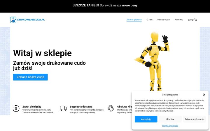 Kuvakaappaus sivustosta drukowanecuda.pl