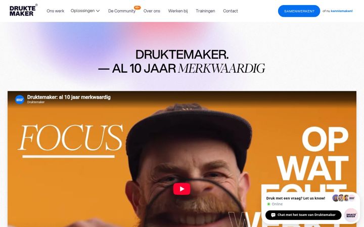 Screenshot di druktemaker.nl