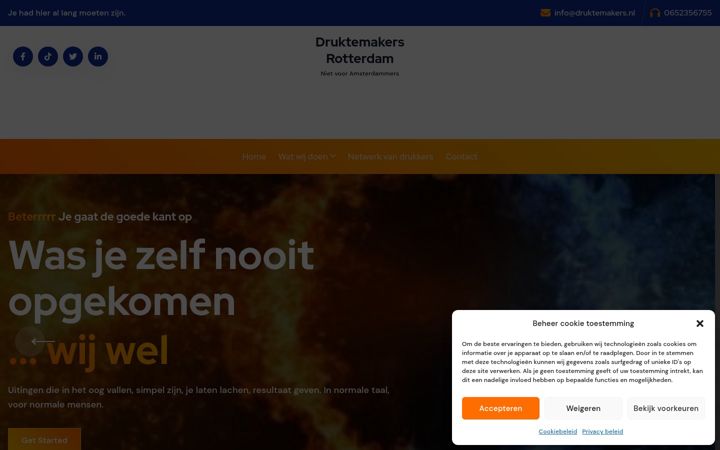 Screenshot di druktemakers.nl