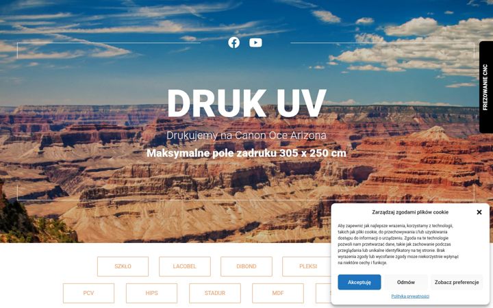 Kuvakaappaus sivustosta drukuvwadowice.pl