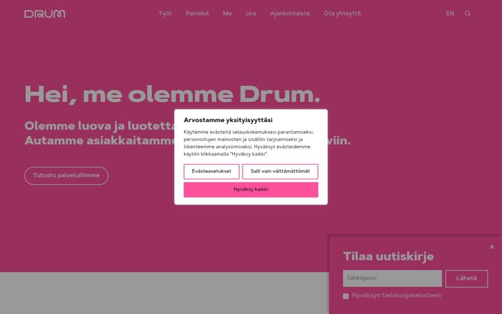 Screenshot di drum.fi