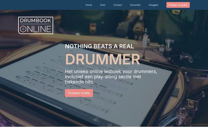 Screenshot di drumbookonline.nl