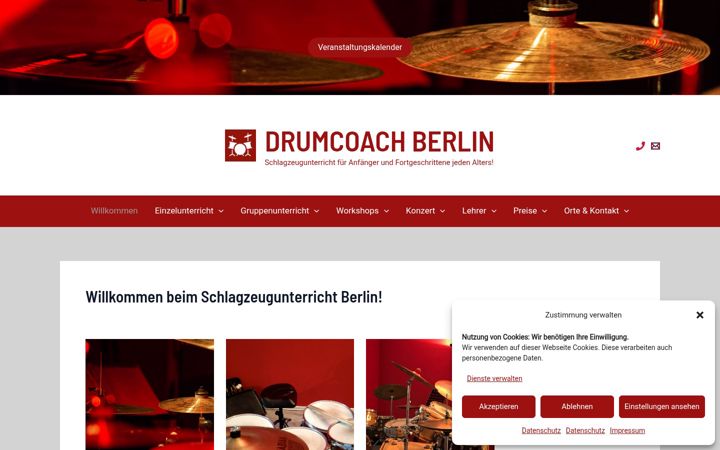 Screenshot of drumcoach-berlin.de