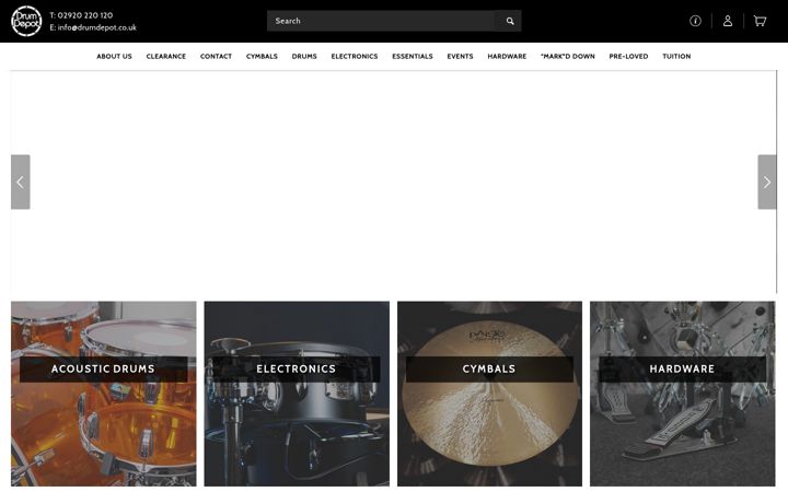Skærmbillede af drumdepot.co.uk