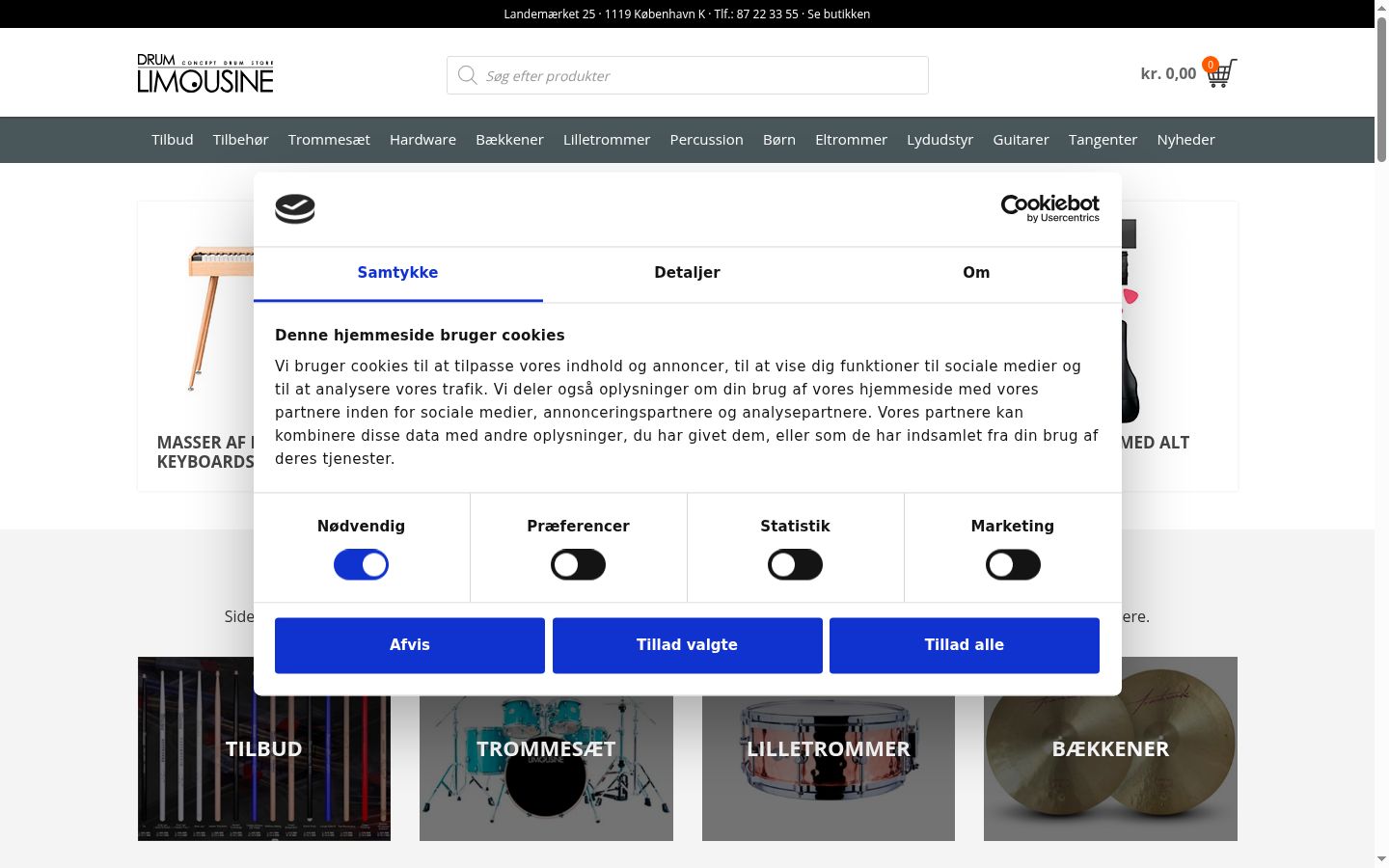 Capture d'écran de la bannière de consentement affichée avant toute interaction