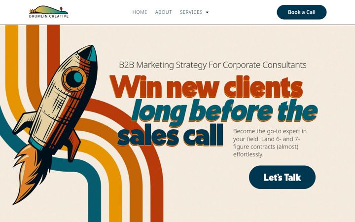 Screenshot of drumlincreative.com