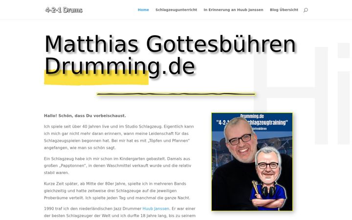 Screenshot of drumming.de