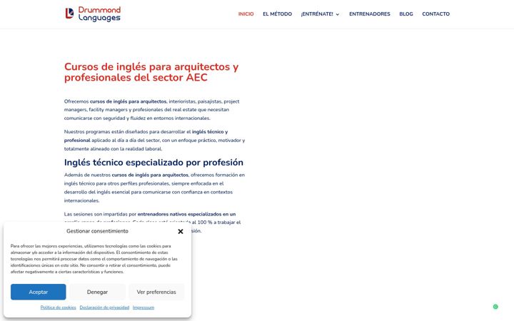 Screenshot of drummondlanguages.com